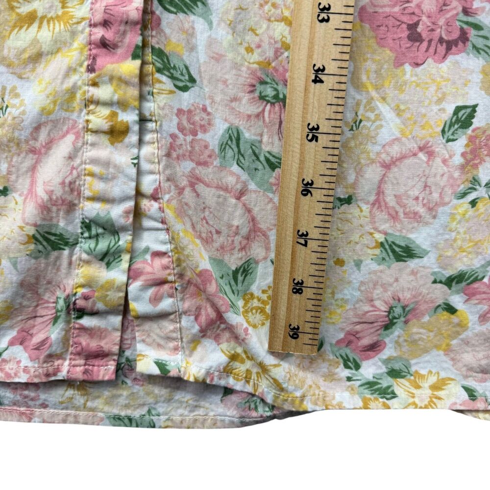 Yozly Dress Women's 2XL House Pastel Floral Short Sleeve Snap Front Pockets Top - Picture 9 of 11